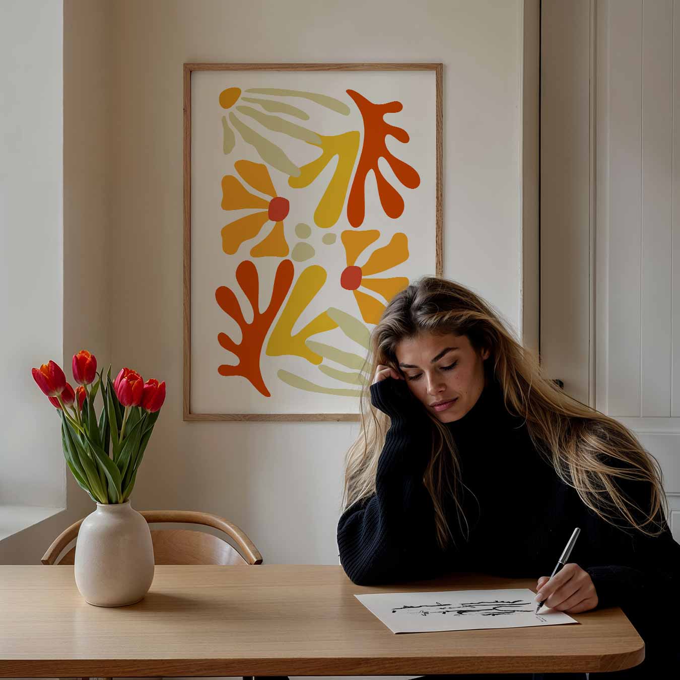 Bloemenexplosie Wandposter