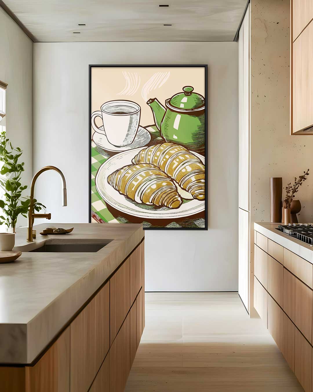 Ontbijt Sfeertje Kunstwerk-canvas-dibond-plexiglas-wanddecoratie-WallArtistic