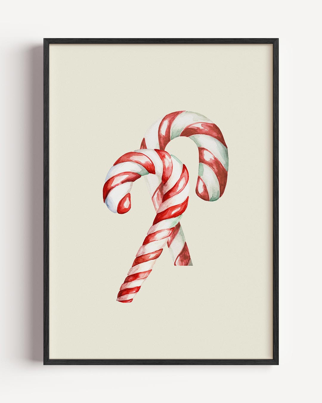 Kerstfeest Snoepstokjes Poster-WallArtistic