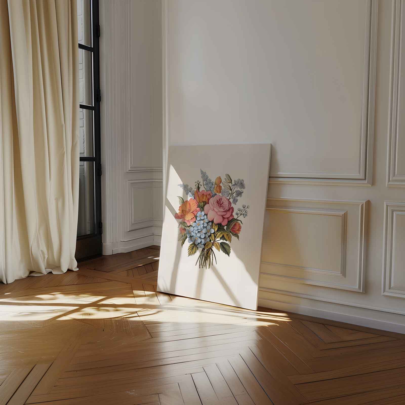 Bloemenpracht in Pasteltinten Kunstwerk-canvas-dibond-plexiglas-wanddecoratie-WallArtistic