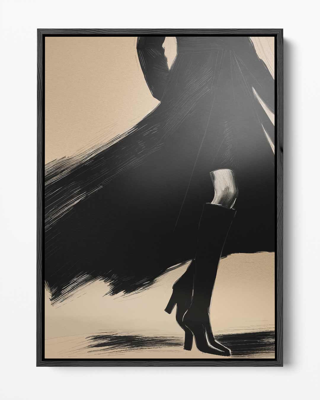 Elegante Schaduw in Beweging Kunstwerk-canvas-dibond-plexiglas-wanddecoratie-WallArtistic