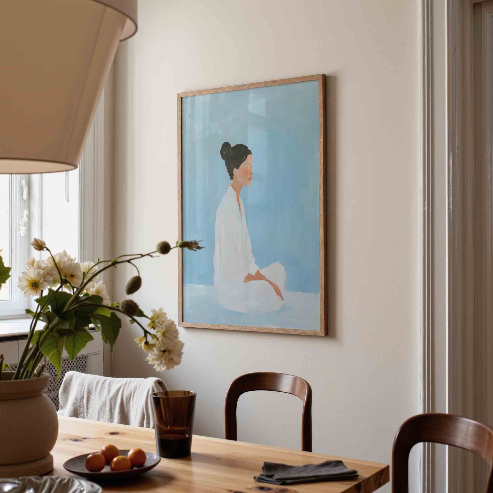 Zittende vrouw Poster