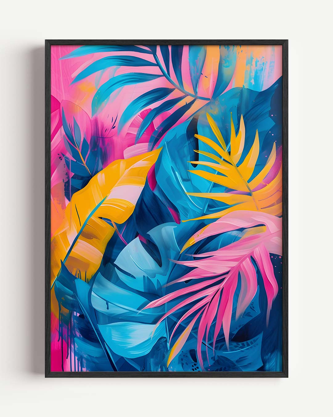 Tropisch Bladervuurwerk Poster