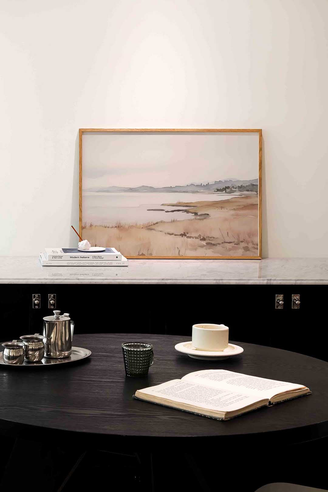 Landschap met heuvels Poster