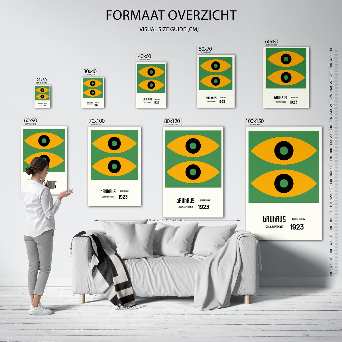 Oogvormen en kleur Poster