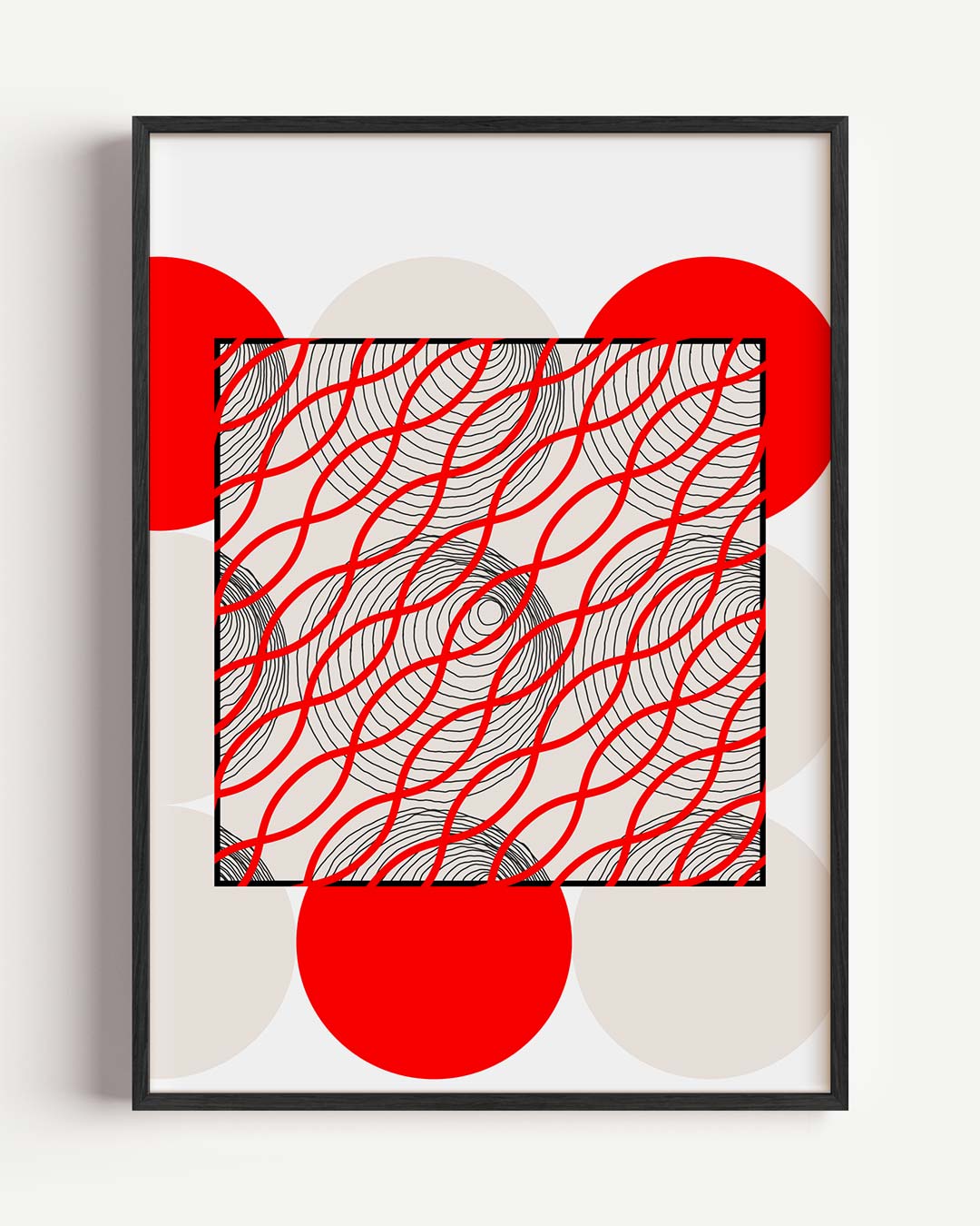 Modern Artistieke Golven Poster