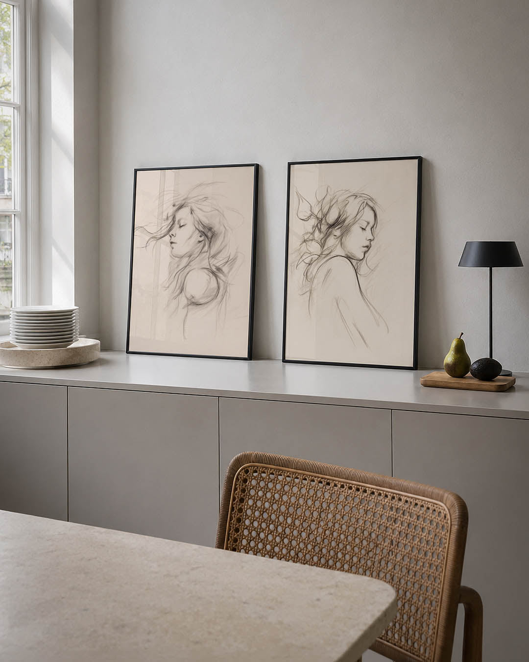 Lijnenspel en vormen Posterset