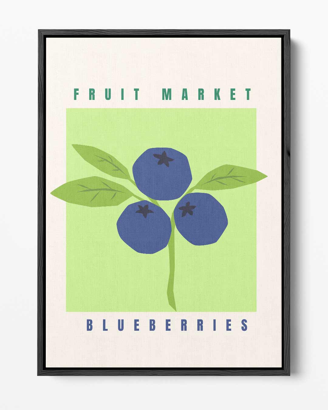 Blauw Bessen Markt Poster Kunstwerk-canvas-dibond-plexiglas-wanddecoratie-WallArtistic