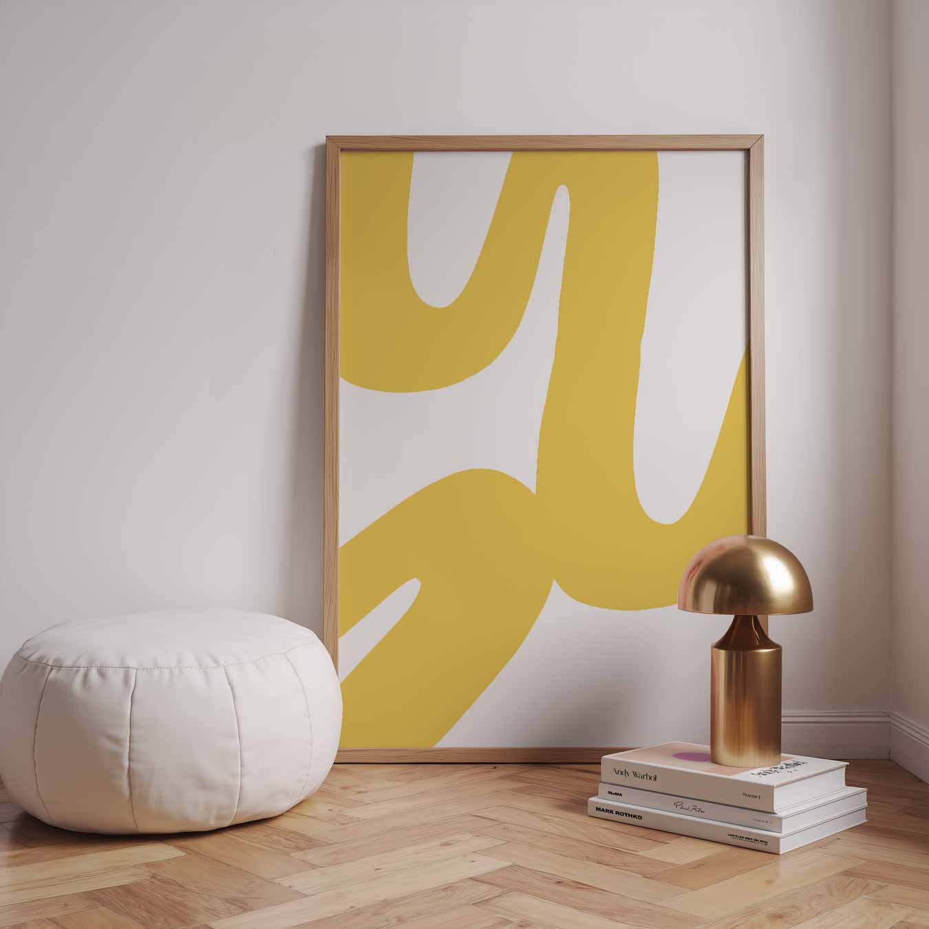 Vrolijke Gele Belettering Poster