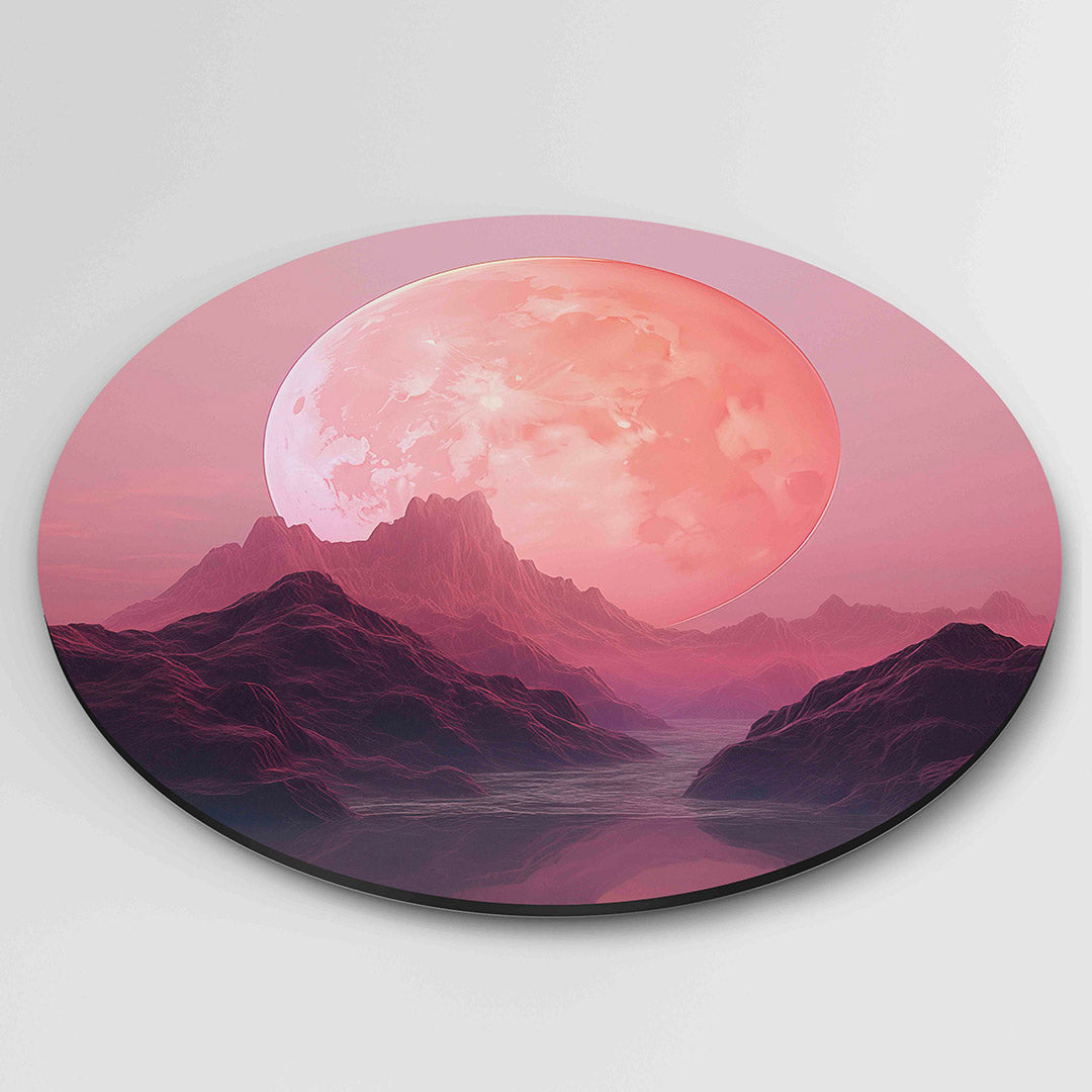 Roze maanlandschap Muurcirkel