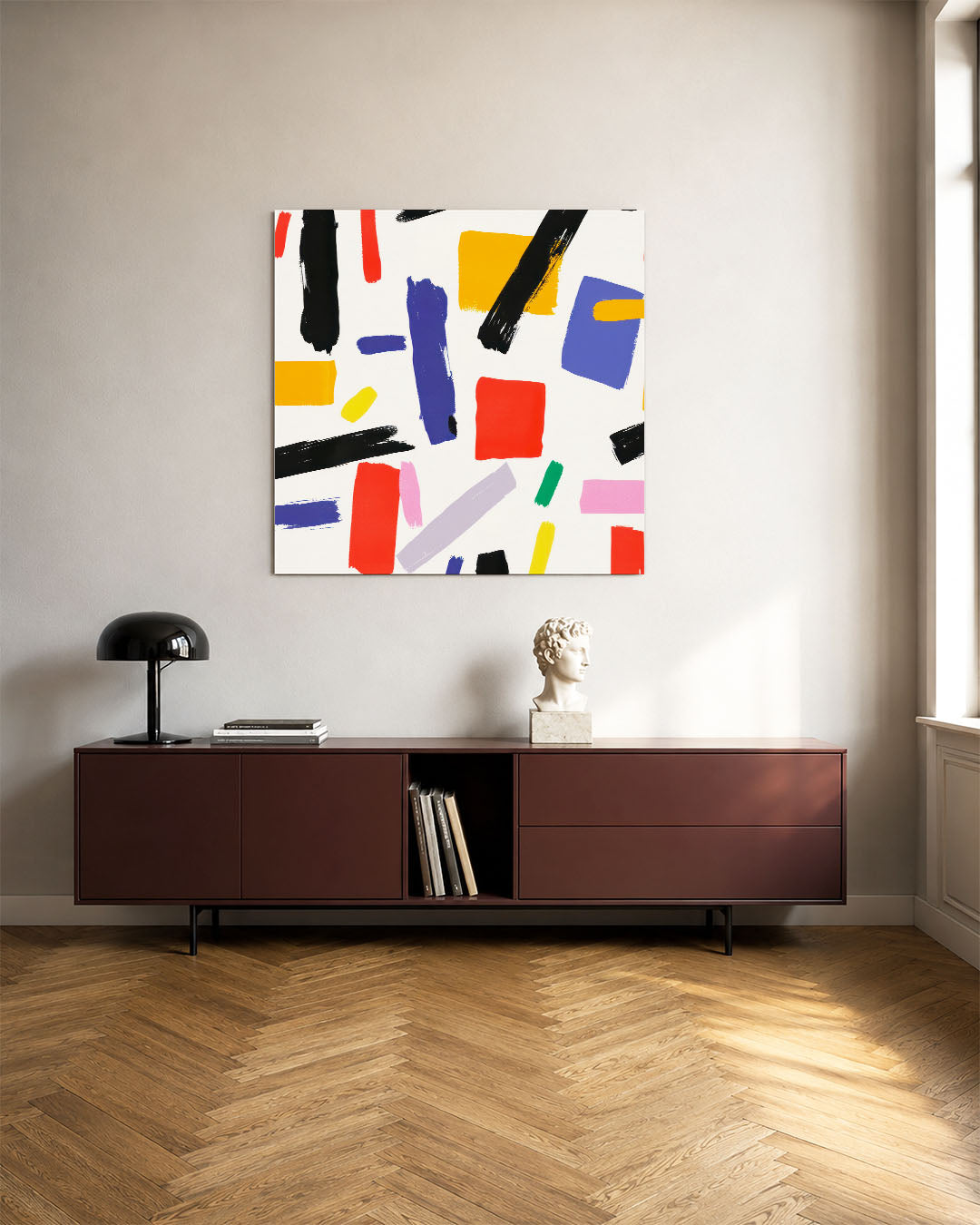 Kleurrijke vormen Kunstwerk