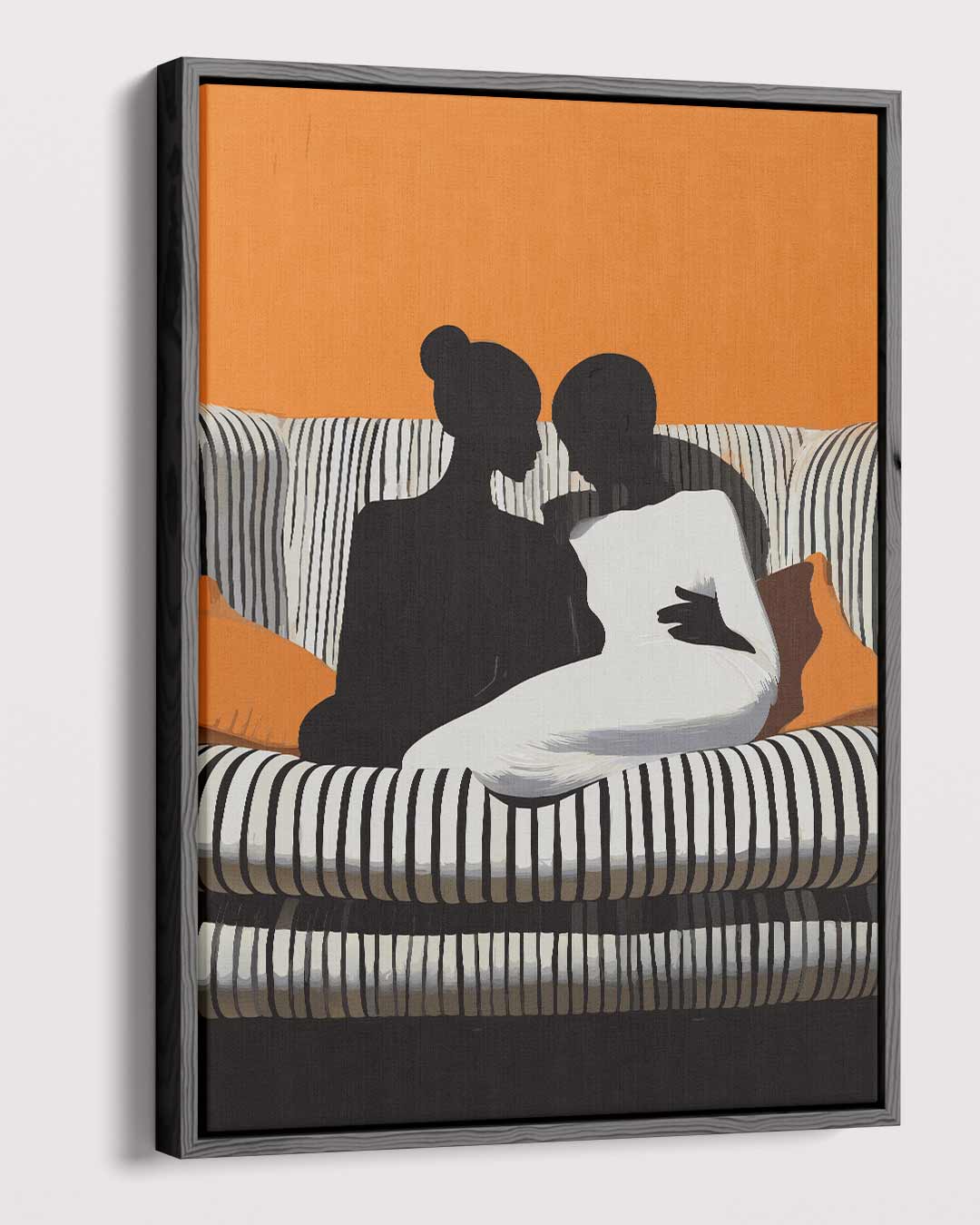 Intieme Band op de Bank Kunstwerk-canvas-dibond-plexiglas-wanddecoratie-WallArtistic