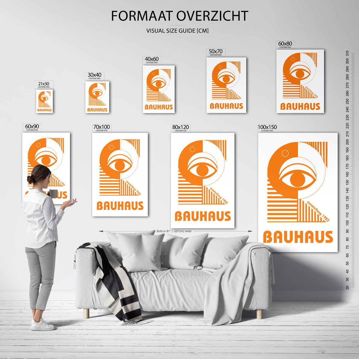Oog en lijnen Poster
