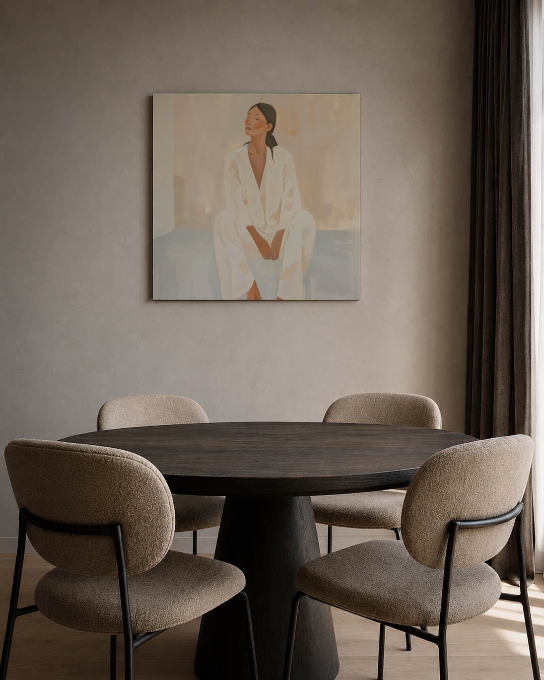 Zittende vrouw Kunstwerk