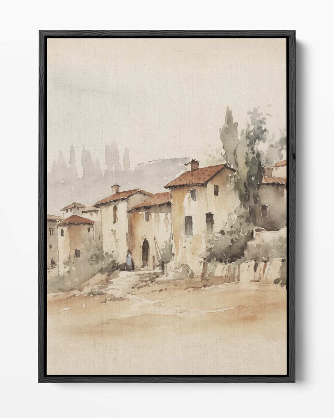 Dromerige Toscaanse Dorpstafereel Kunstwerk-canvas-dibond-plexiglas-wanddecoratie-WallArtistic
