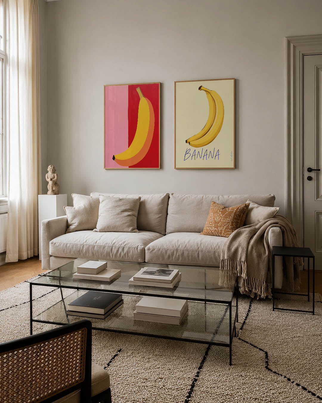 Kleurrijke banaan Posterset