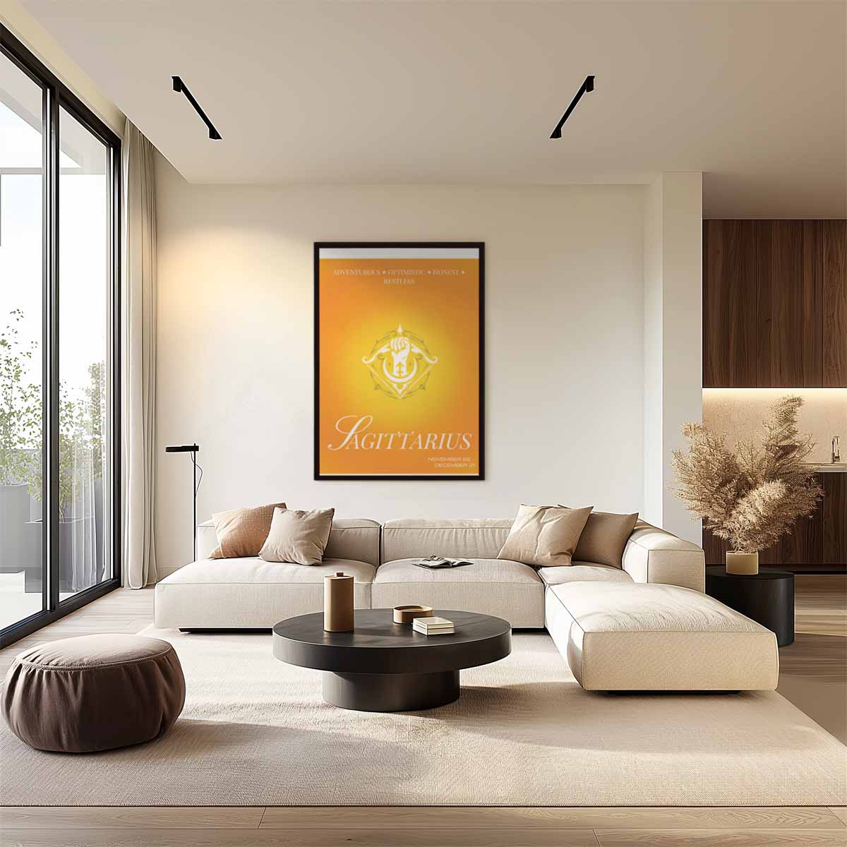 Sagittarius Zodiac Poster Kunstwerk-canvas-dibond-plexiglas-wanddecoratie-WallArtistic