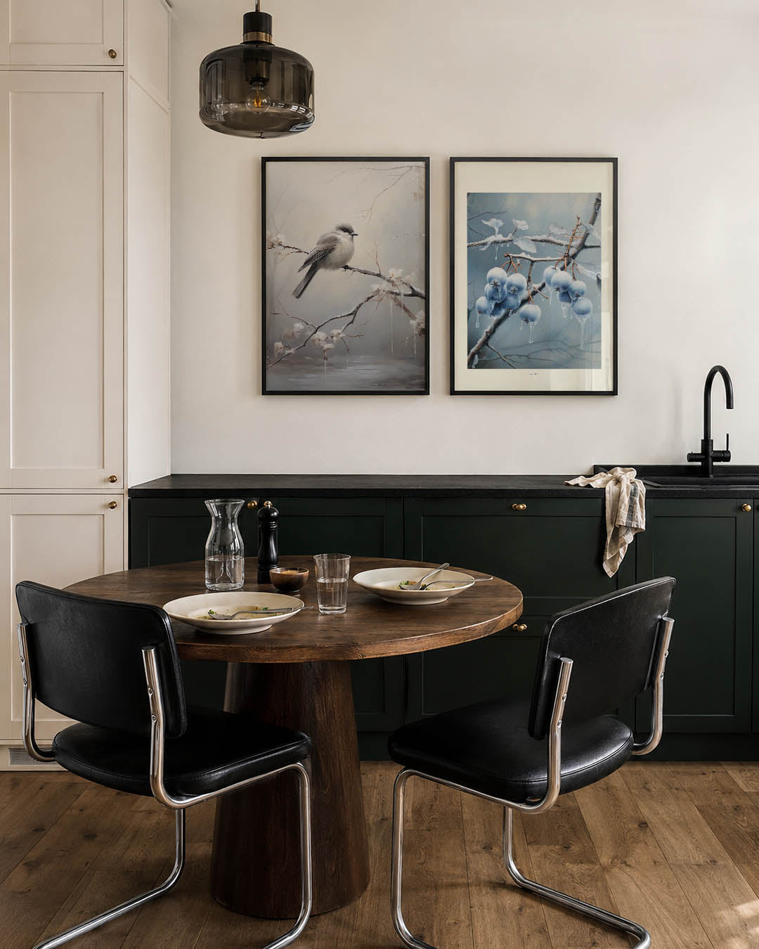 Zachte natuurtonen Posterset
