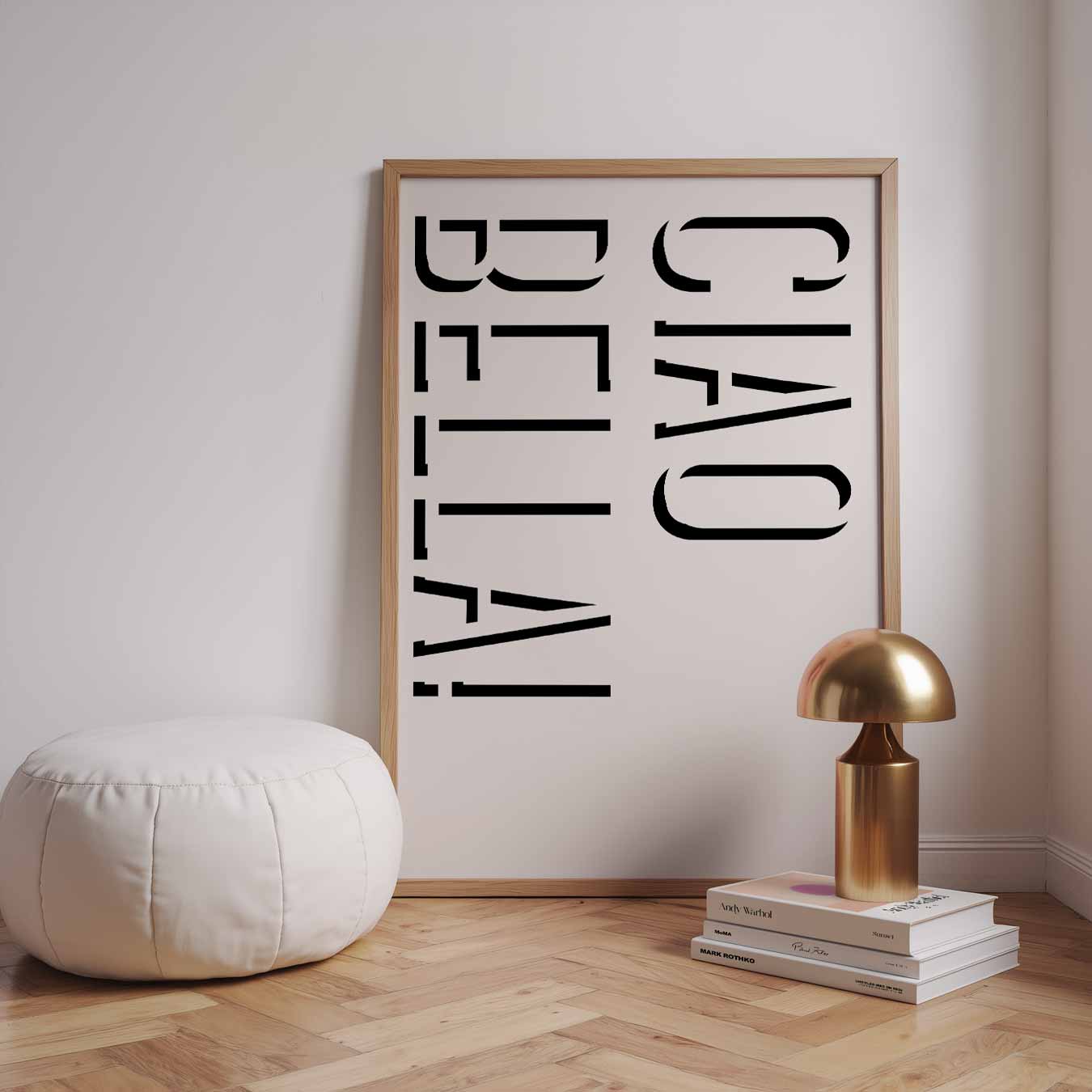 Stijlvolle Ciao Bella Poster