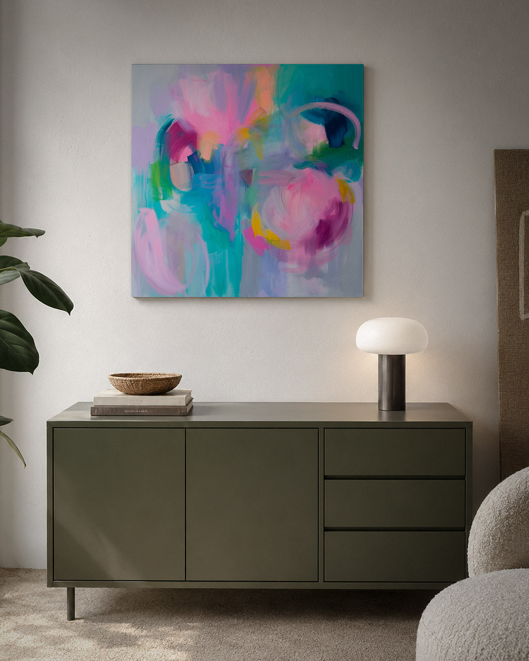Dynamische kleurenexplosie Kunstwerk