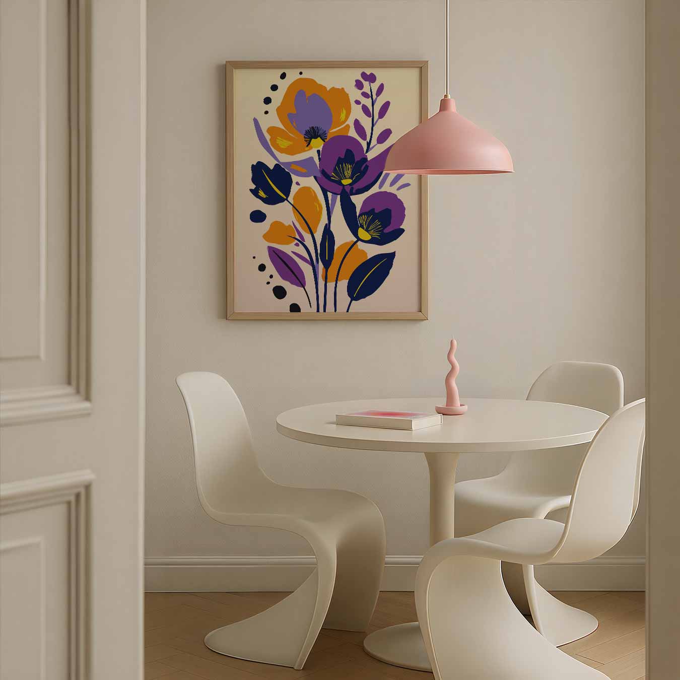 Bloemige Kunstposter