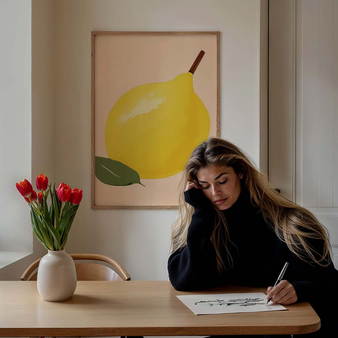 Lente Limoen Kunstposter-WallArtistic
