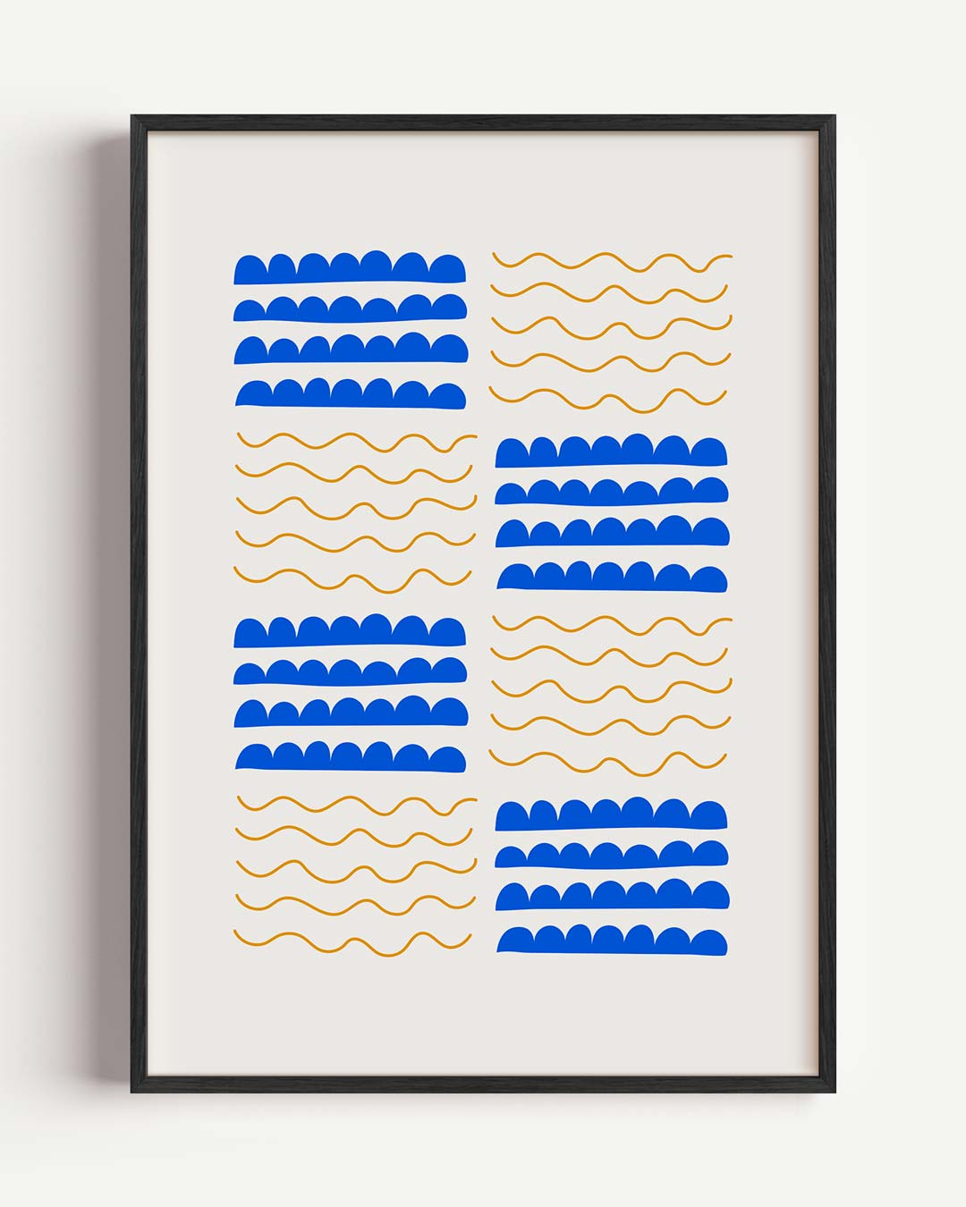 Golven van Blauw Poster