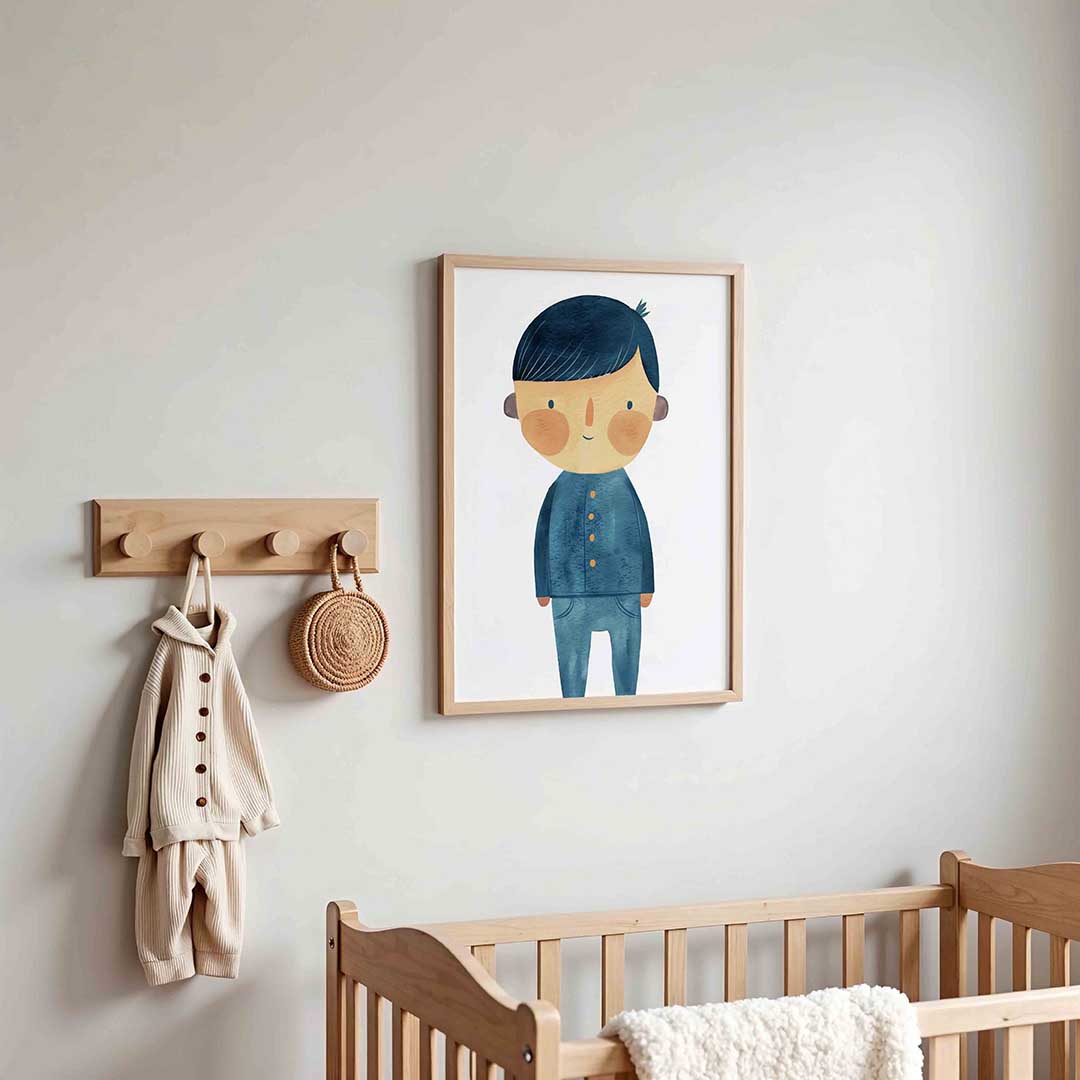 Blauwe figuur Poster