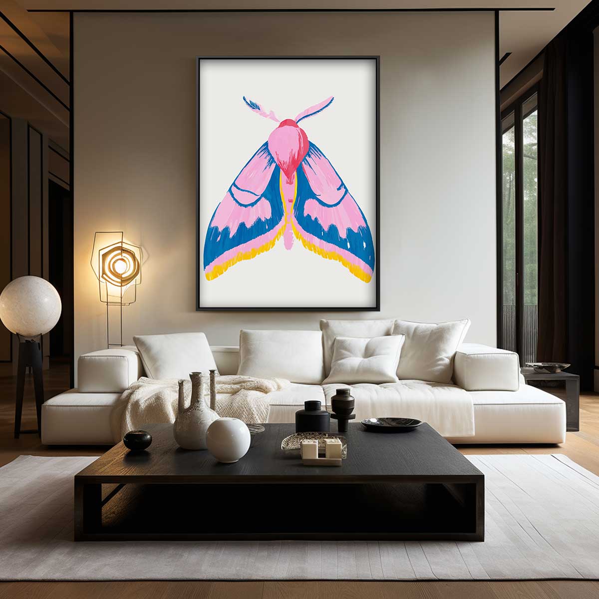 Kleurrijke Vlinder Fantasie Kunstwerk-canvas-dibond-plexiglas-wanddecoratie-WallArtistic
