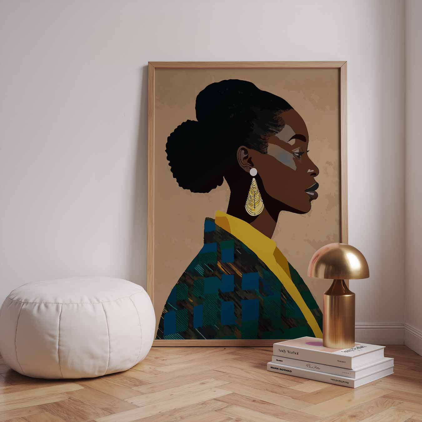 Stijlvolle Silhouet Met Gouden Accenten Poster