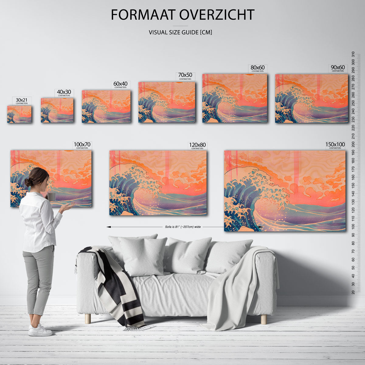 Golven en wolken Poster