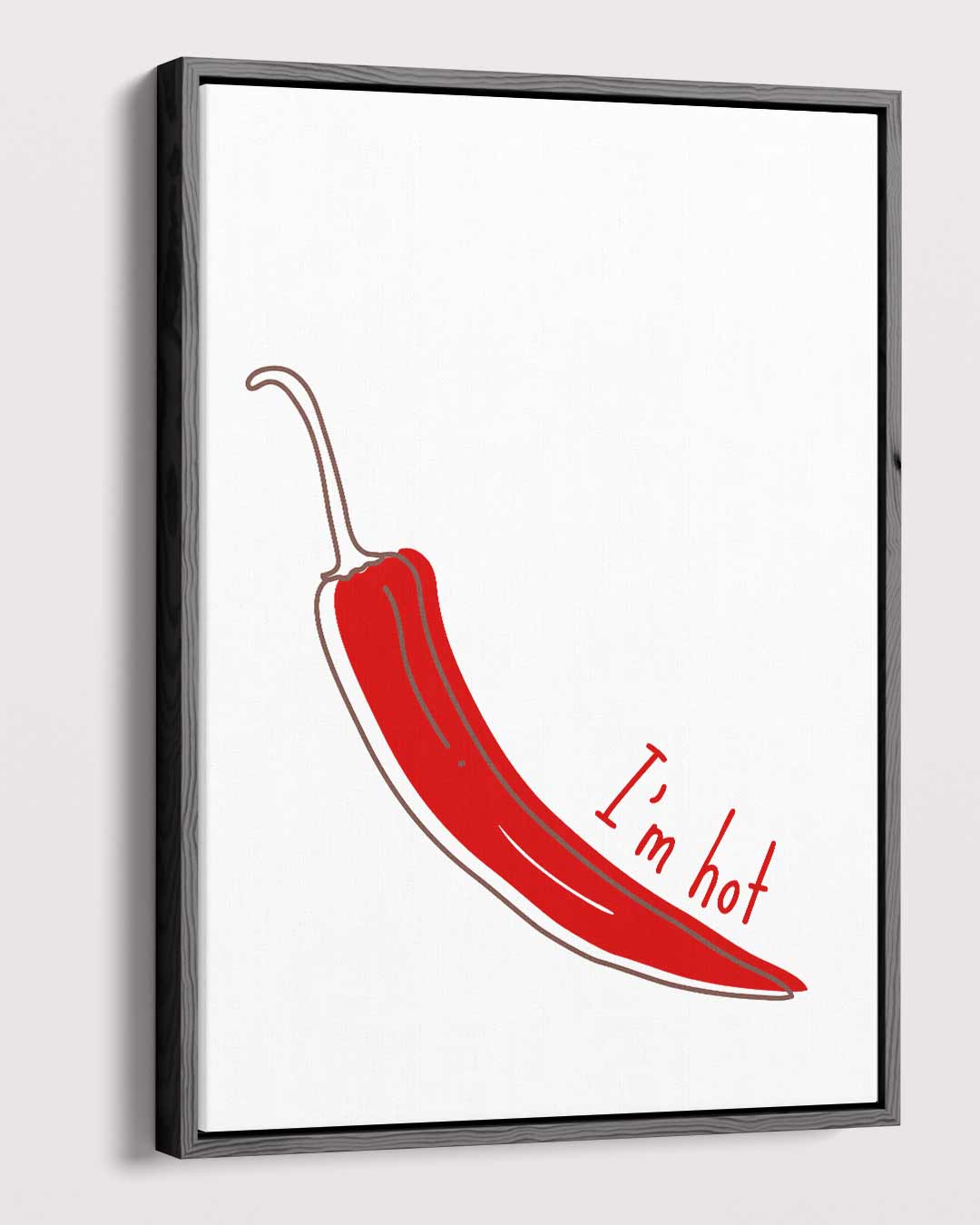 Pittige Chili Illustratie Kunstwerk-canvas-dibond-plexiglas-wanddecoratie-WallArtistic