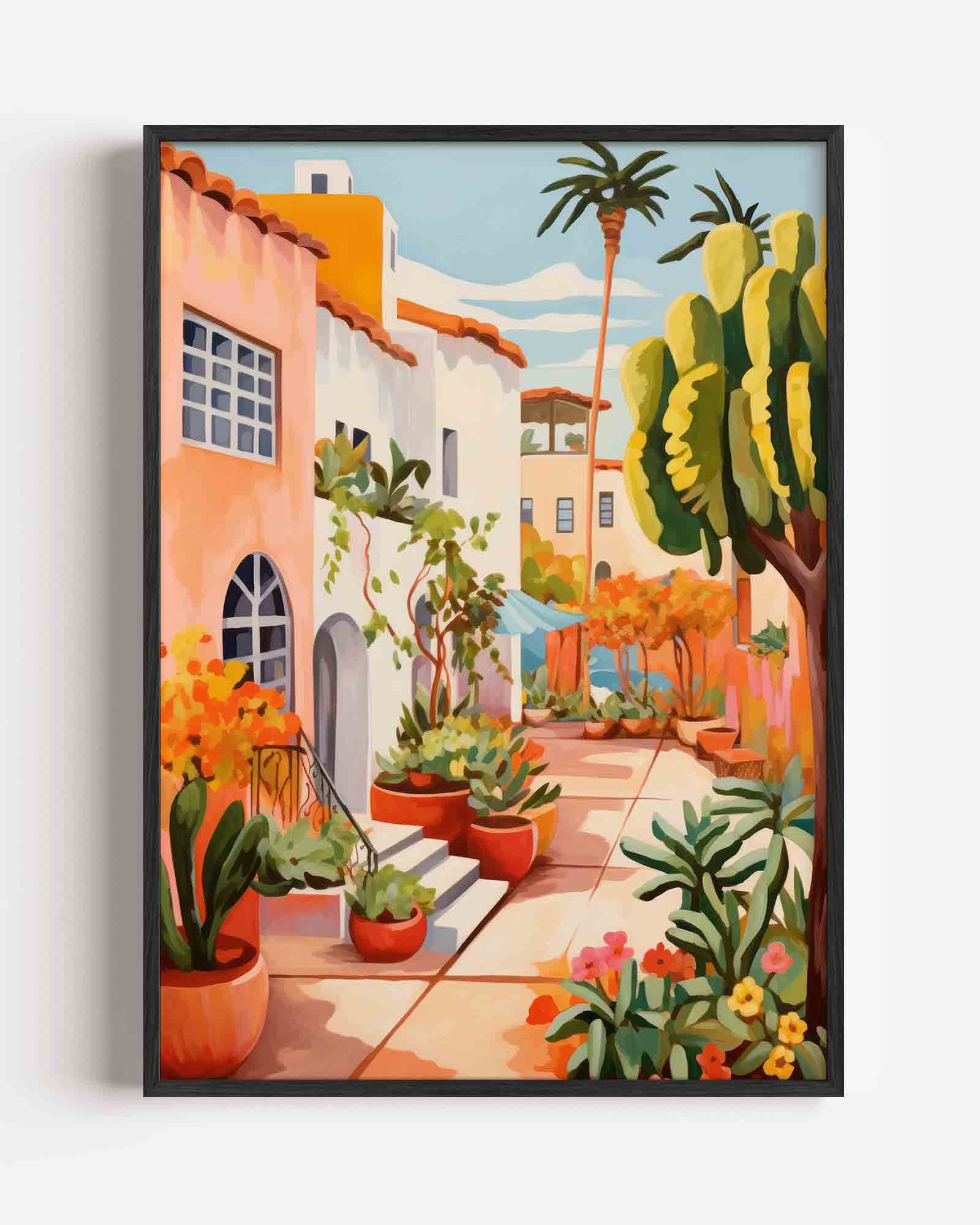 Mediterrane tuin Poster