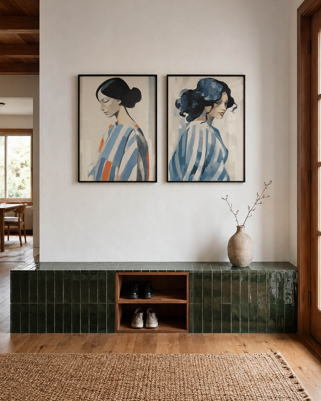 Stille vrouw Posterset