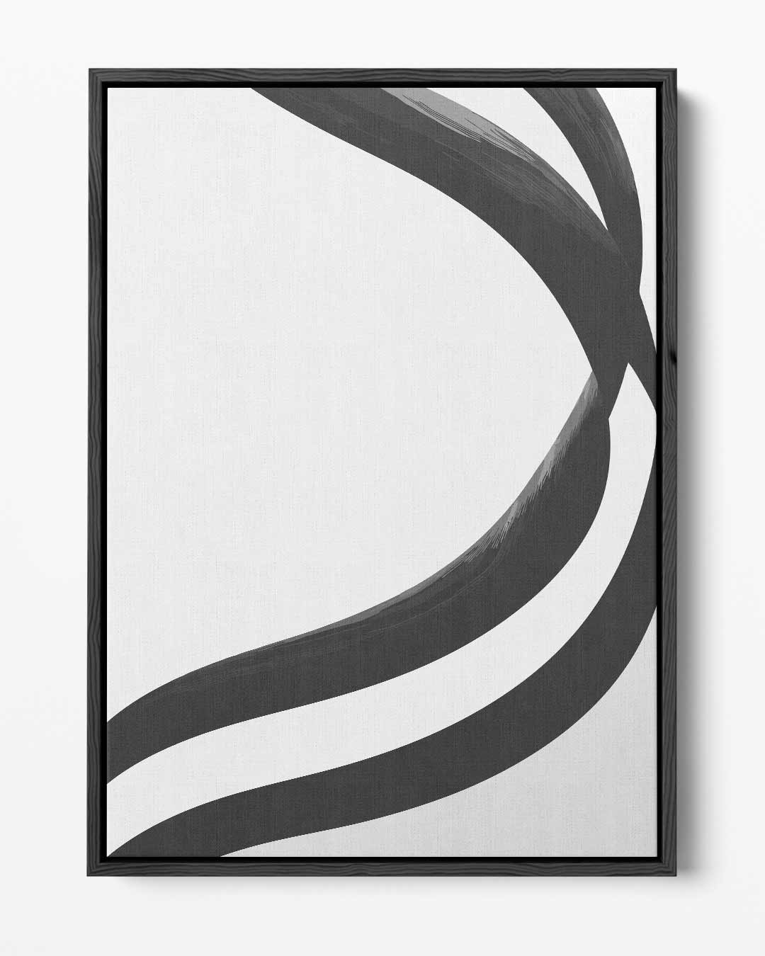 Stijlvolle Golven in Zwart & Wit Kunstwerk-canvas-dibond-plexiglas-wanddecoratie-WallArtistic