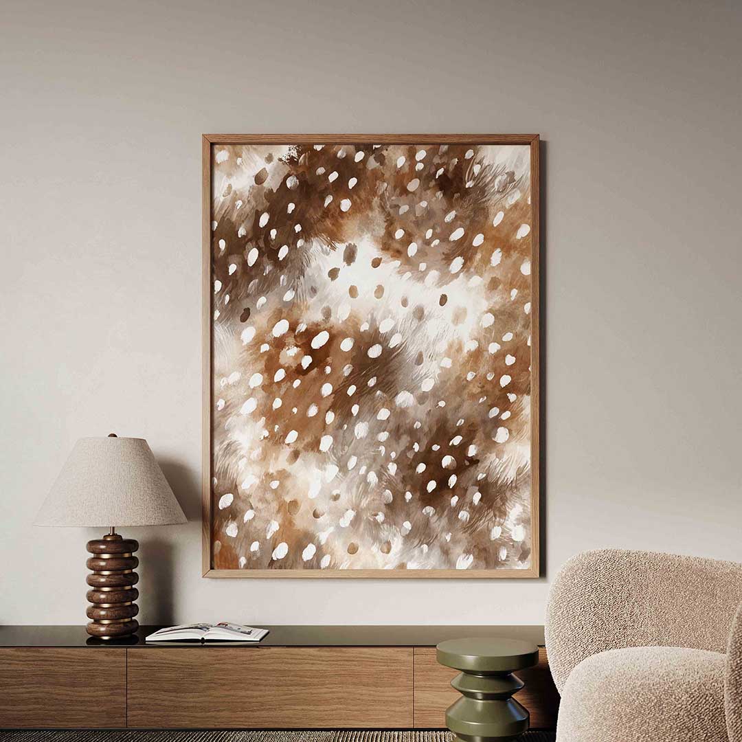 Bruine vlekken en stippen Poster