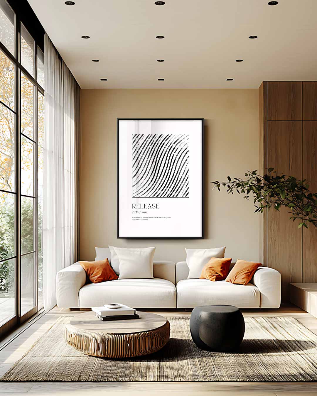 Release - Toegankelijke Abstractie Kunstwerk-canvas-dibond-plexiglas-wanddecoratie-WallArtistic