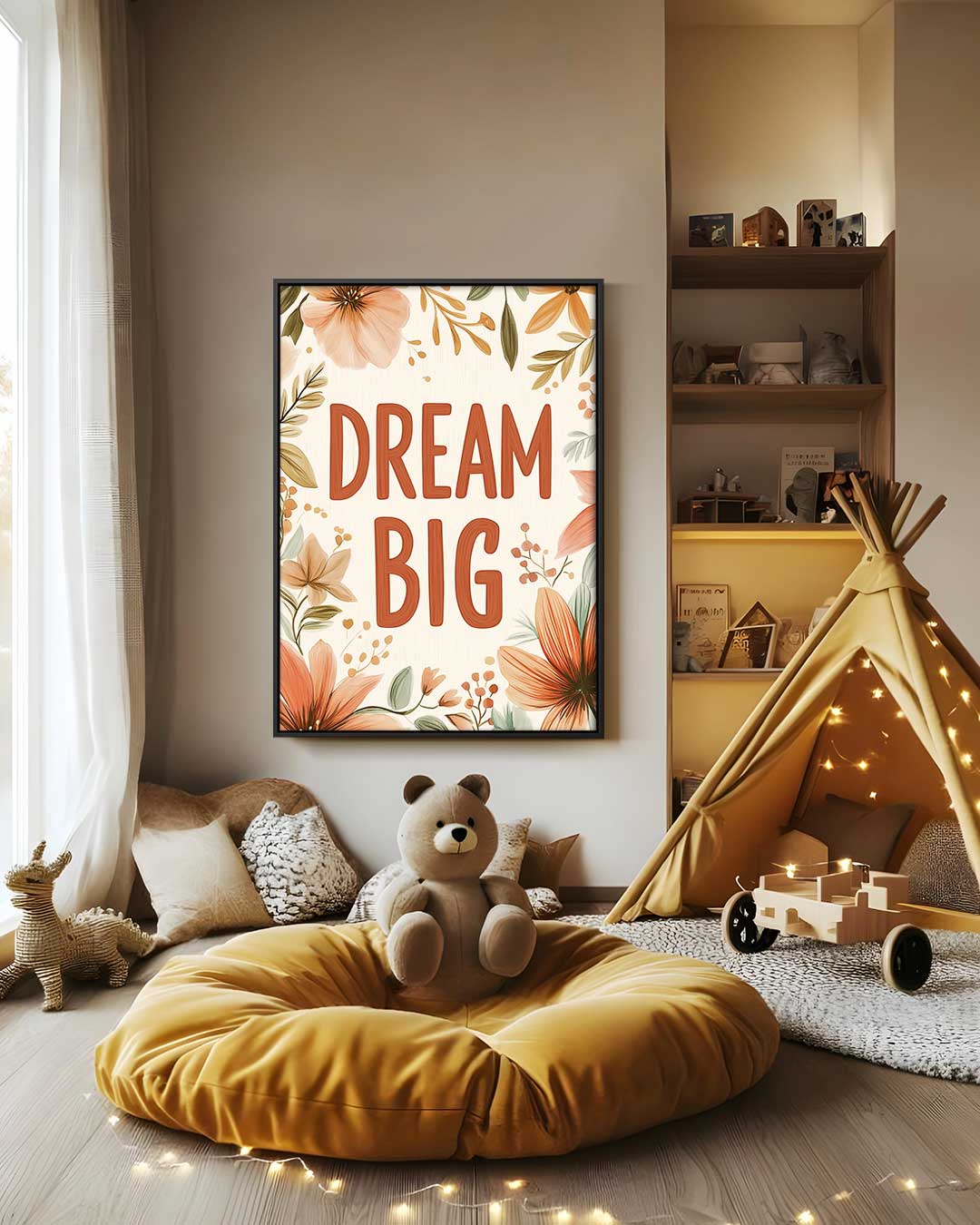 Dromerige Bloemen Inspiratie Poster Kunstwerk-canvas-dibond-plexiglas-wanddecoratie-WallArtistic
