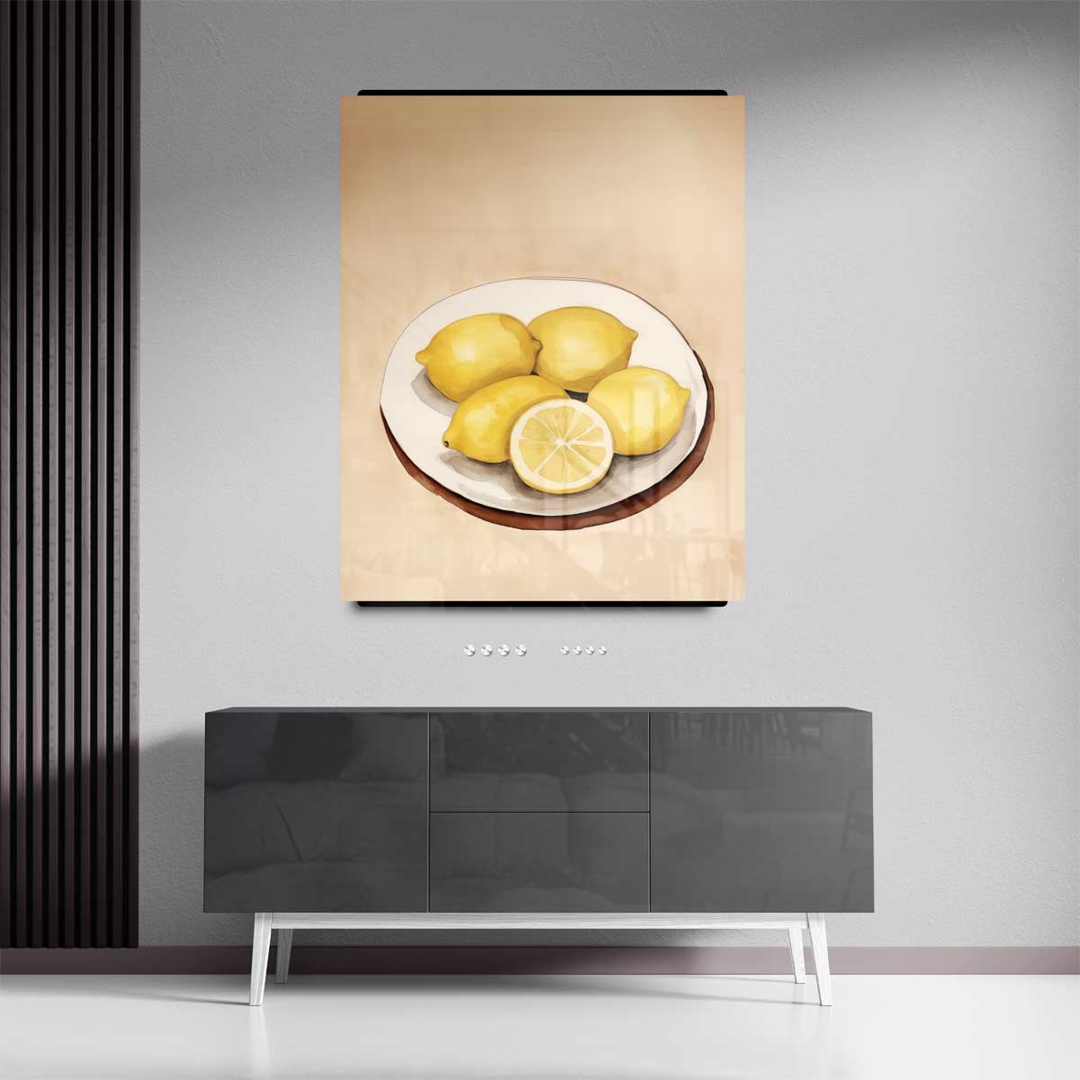 Zomers Citroen Stilleven Kunstwerk-canvas-dibond-plexiglas-wanddecoratie-WallArtistic