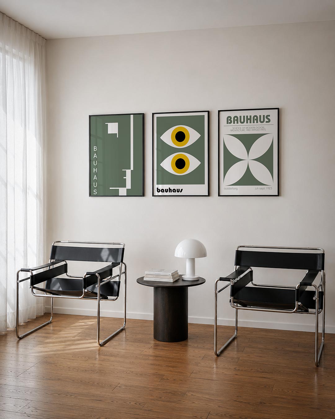 Strakke lijnenspel Posterset