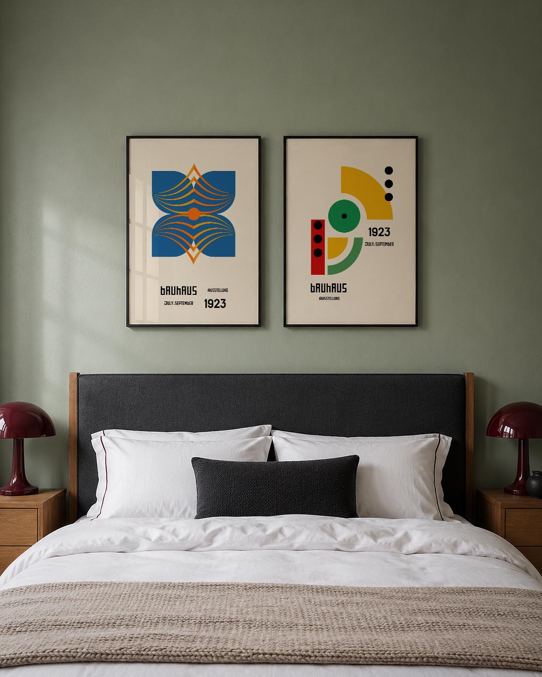 Kleurrijke lijnenspel Posterset