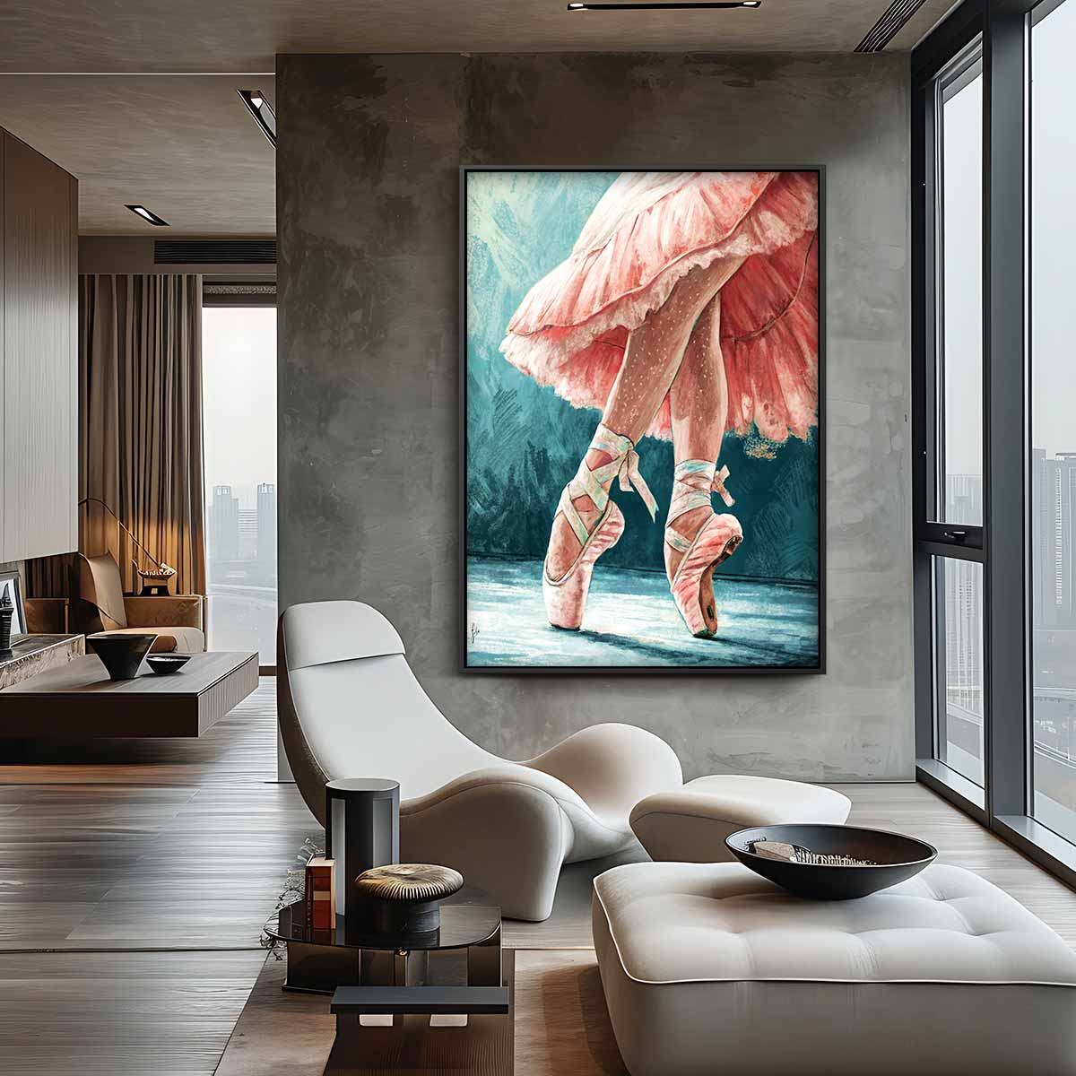 Elegantie in Beweging Kunstwerk-canvas-dibond-plexiglas-wanddecoratie-WallArtistic