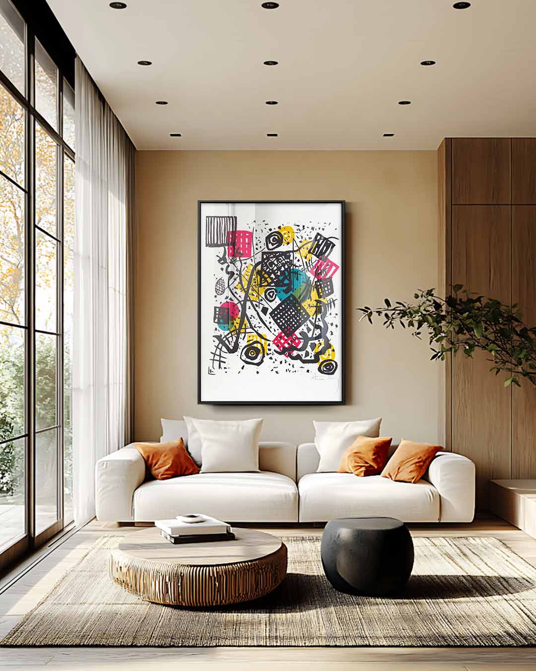 Kleurrijke Abstracte Explosie Kunstwerk-canvas-dibond-plexiglas-wanddecoratie-WallArtistic