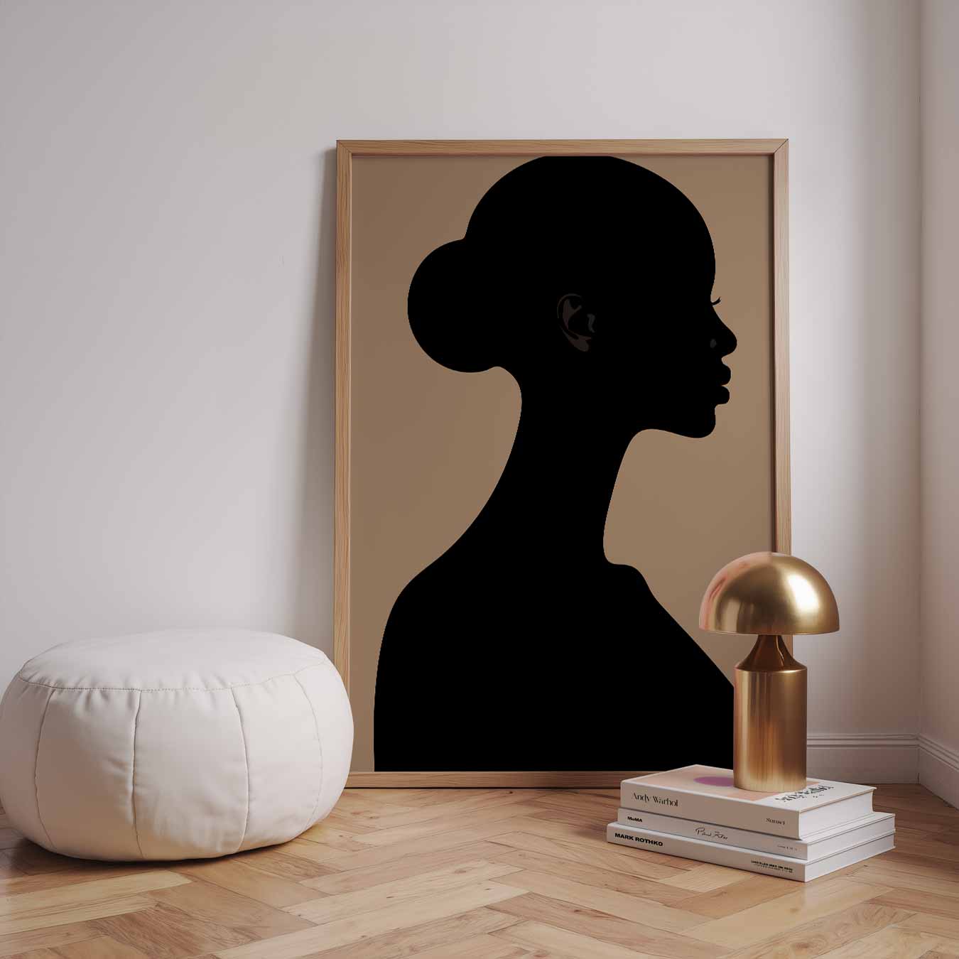 Elegante Vrouwelijke Silhouet Poster
