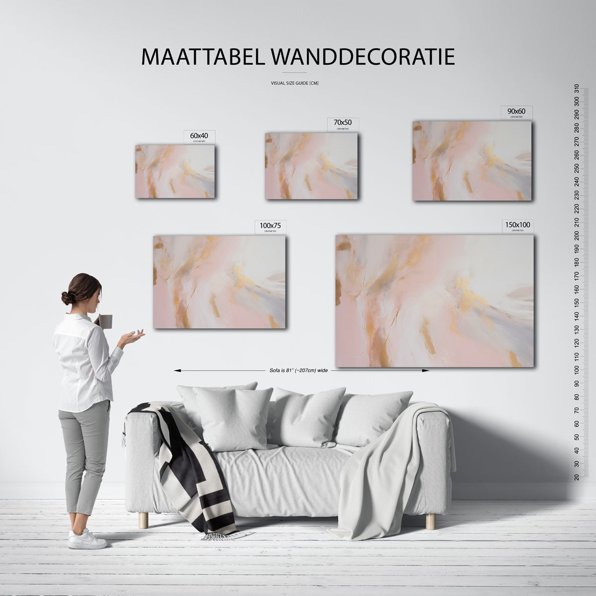 Zachte kleuren vloeiend Kunstwerk