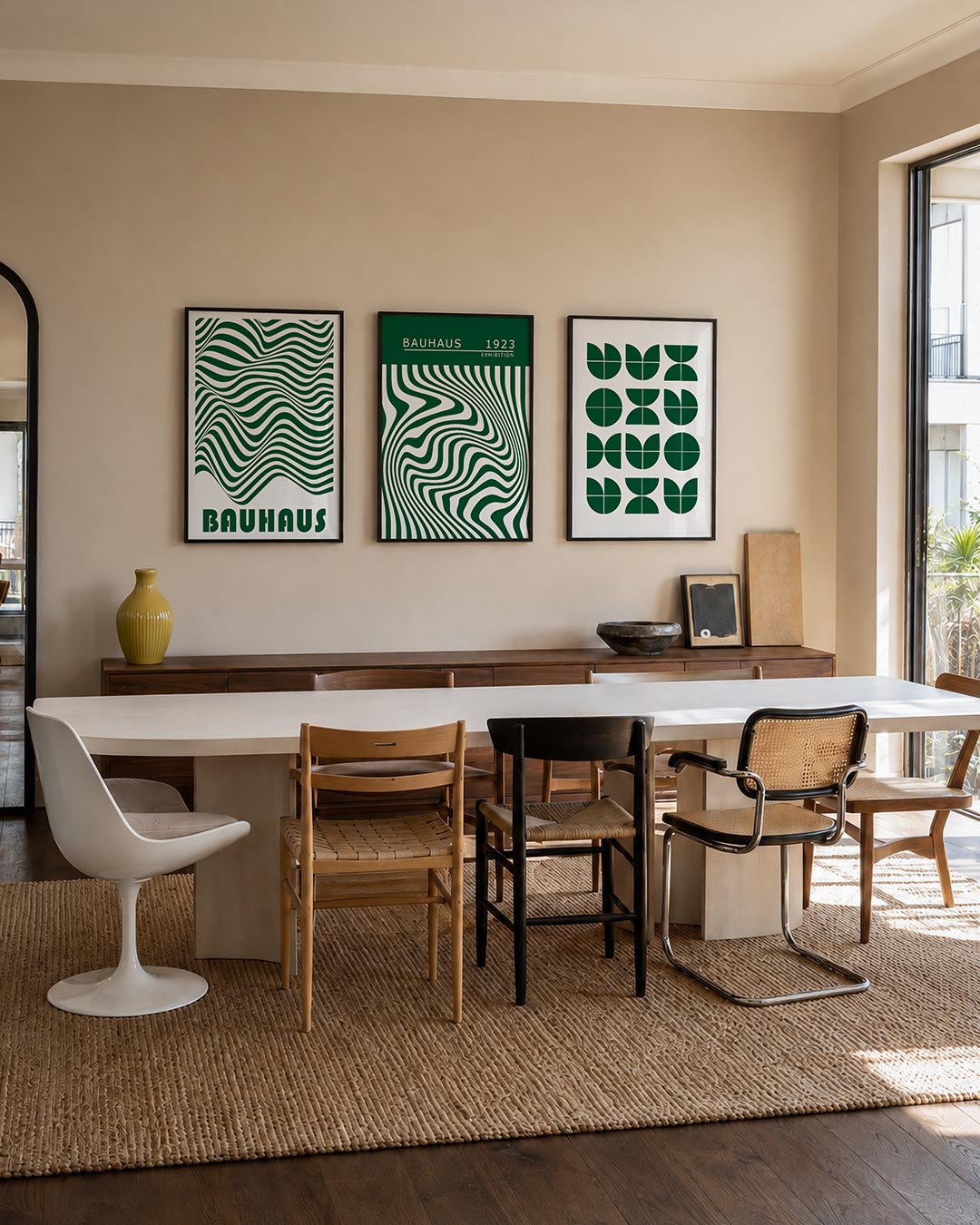Golvend lijnenspel Posterset