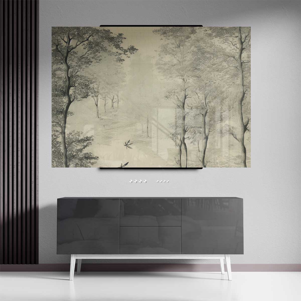 Mystieke Boswandeling Kunstwerk-canvas-dibond-plexiglas-wanddecoratie-WallArtistic