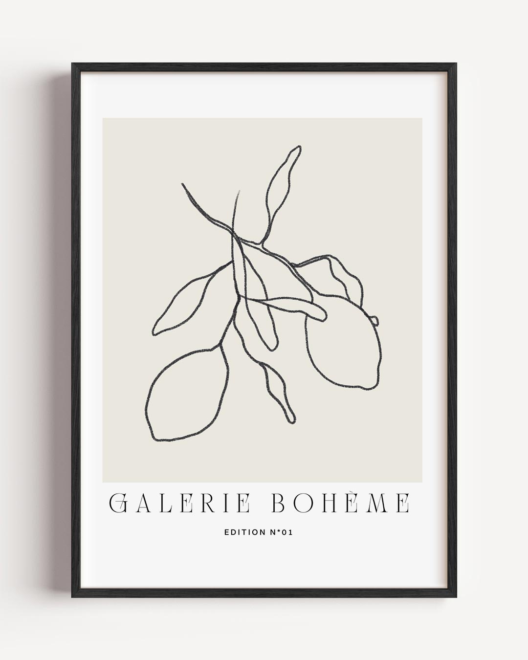 Minimalistische Boho Lime Illustratie Poster-WallArtistic