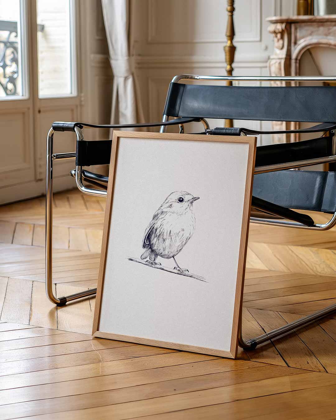 Schattige Vogel Illustratie Poster
