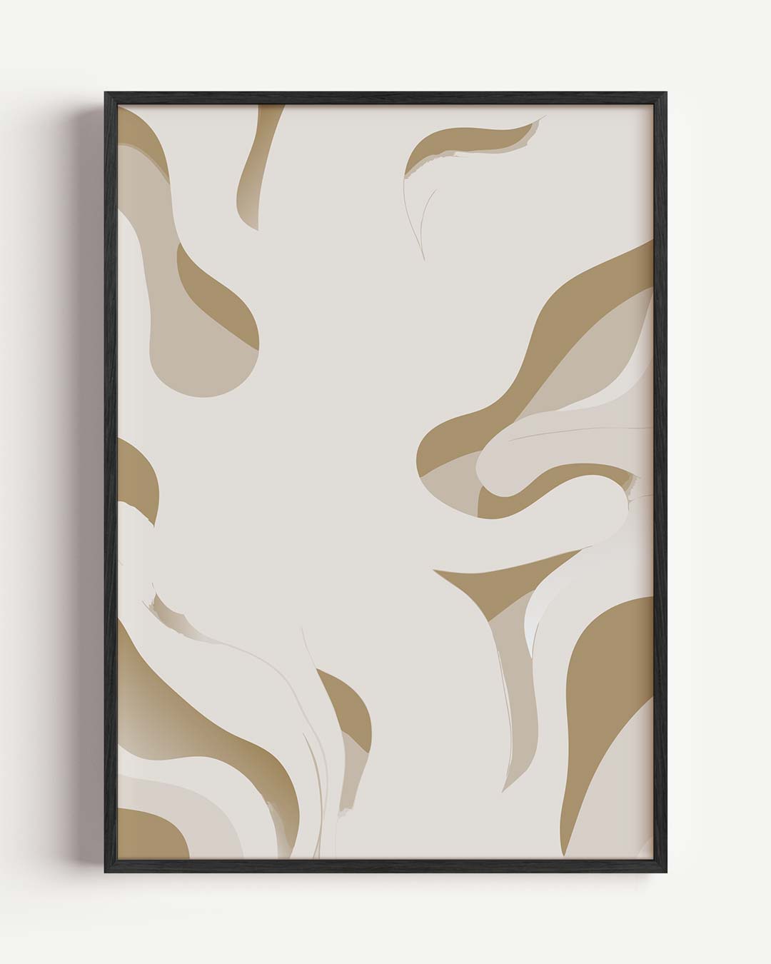 Elegante Abstracte Beige Kunstposter